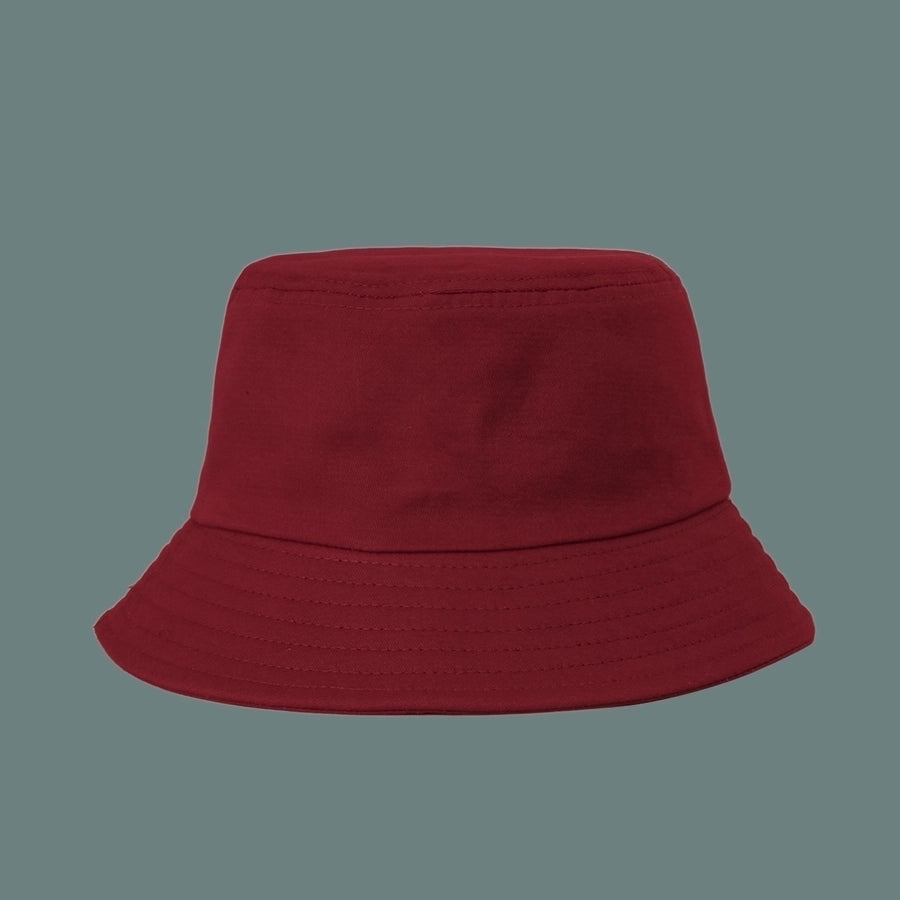 pure color cotton fisherman hat