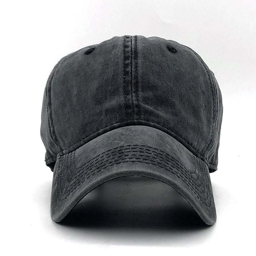 korean washed cotton distressed baseball hat