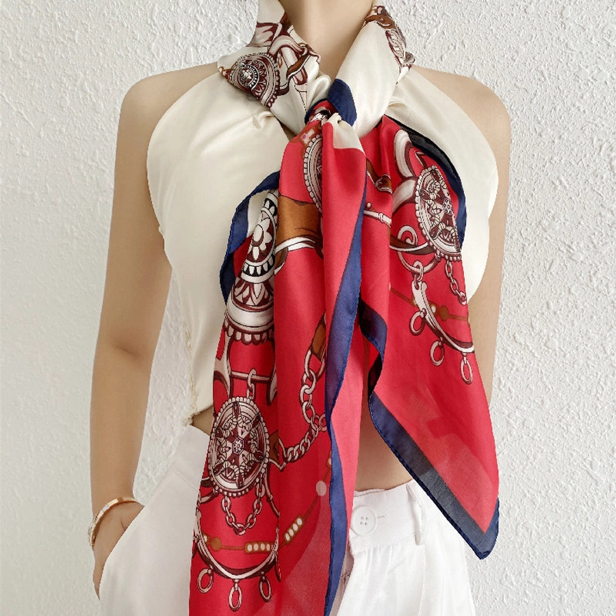 shanghai story spring artificial silk women's satin scarf printed all-matching scarf 90 large kerchief mother's day gift