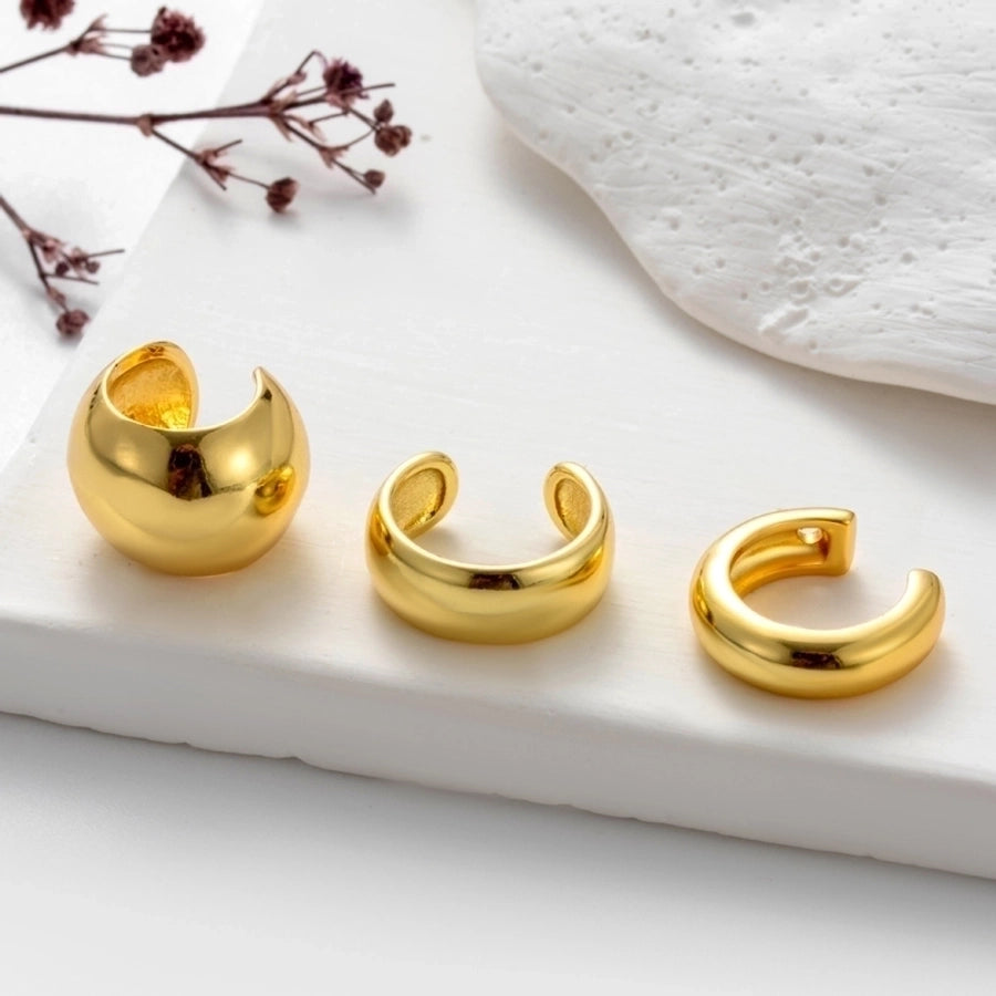 1 piece vintage style cool style geometric eye snake plating copper 18k gold plated ear studs