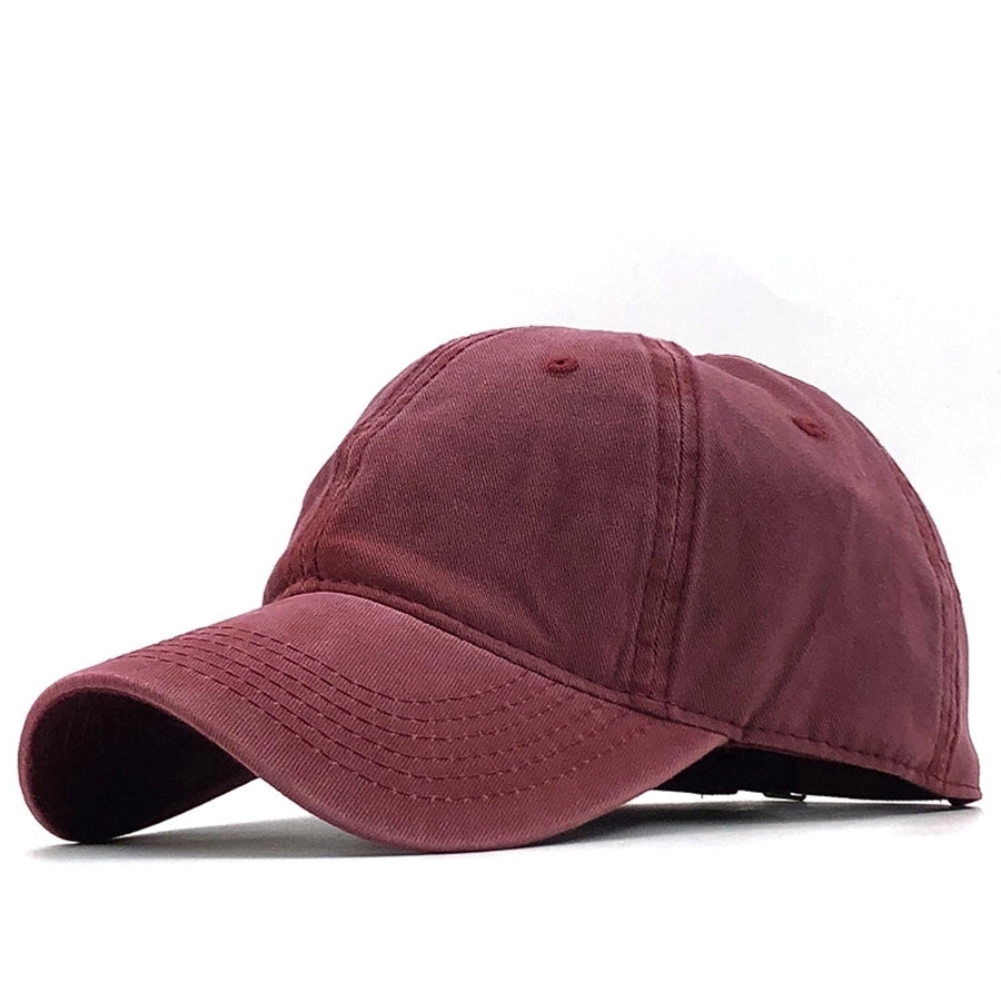 korean washed cotton distressed baseball hat